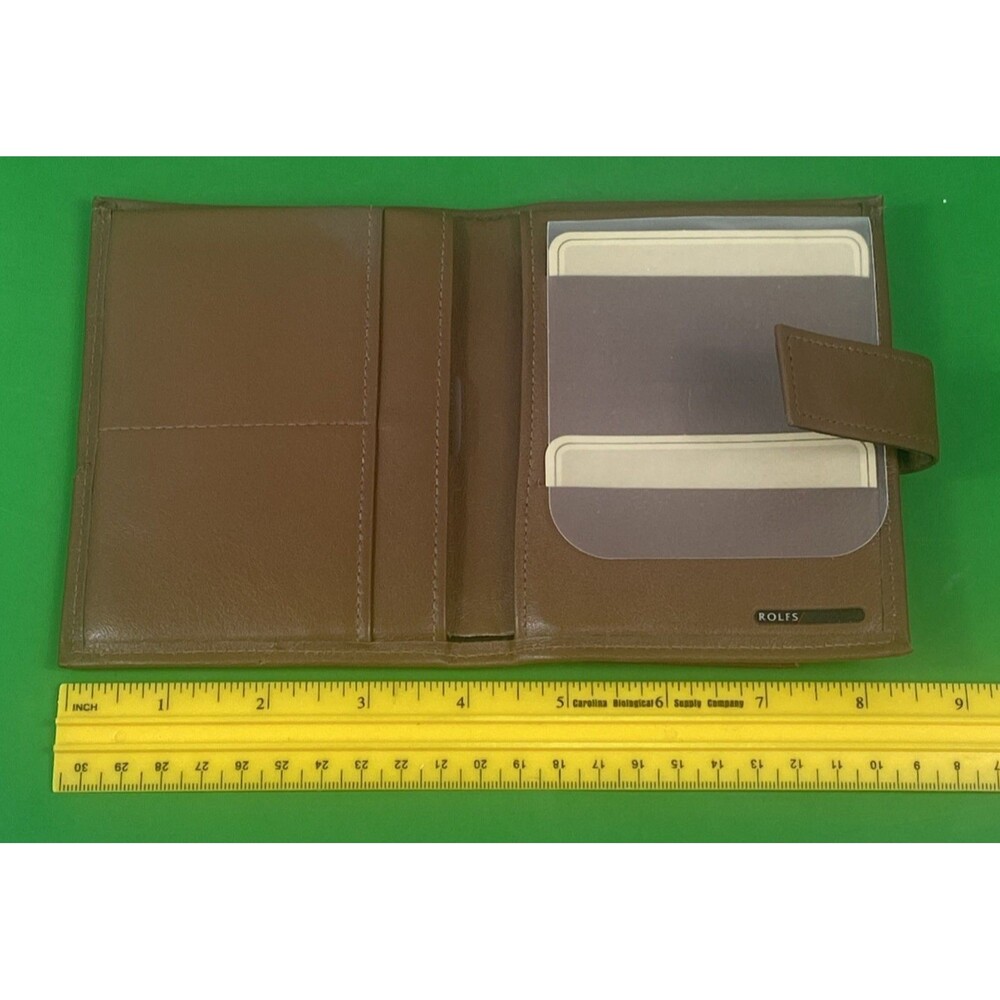 VTG Rolfs Cowhide Leather Wallet Womens Bifold w/ Kiss Lock Snap Coin Purse - Picture 11 of 14